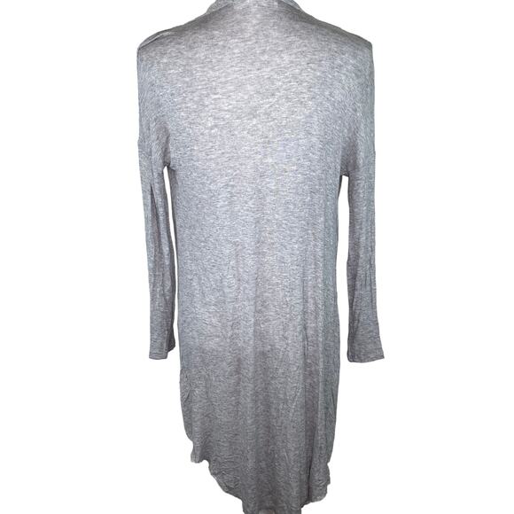 ASTR the Label Women's Drape Front Sweater Gray Size S Lightweight Long Sleeve - Picture 9 of 16